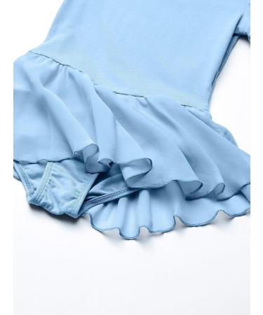 Amazon Essentials Girls Short-Sleeve Leotard Dance Dress - Large, Light Blue - Buy Online on GoSupps.com