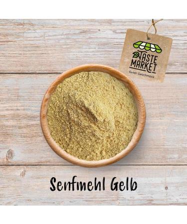 TASTE Guter Geschmack 100g of mustard flour - Yellow - Ground mustard powder - Mustard making - Ground mustard seeds - Spices - Buy Online on GoSupps.com