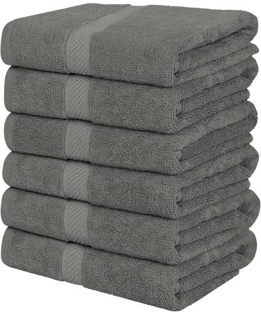 Simpli-Magic 79403 Bath Towels, Gray, 24x46 Inches Towels for Pool, Spa, and Gym Lightweight and Highly Absorbent Quick Drying Towels 24x46 Bath Towels