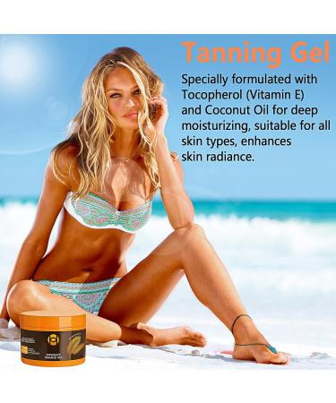 2 Pcs Luxury Intensive Tanning Gel Instant Tan Enhancer Natural Tanning Cream gel for Natural Tan Skin Tanning Lotion Outdoor Brown TanningGel - Buy Online on GoSupps.com