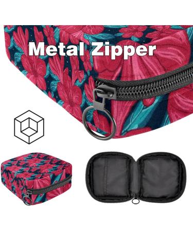 Red Flower Napkin Storage Bag | Portable Period Pouch for Women & Teens | Menstrual Cup Pocket & Breastfeeding Pillow Holder - Buy Online on GoSupps.com