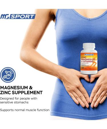 High Absorption Zinc and Magnesium Bundle (100 Count) - for Leg Cramps, Sore Muscles, Immune Support, and Recovery - with Vitamin B6, D, and E - Buy Online on GoSupps.com