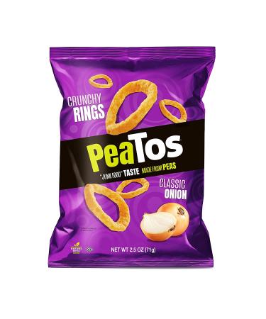 PeaTos Crunchy Rings - Classic Onion 2.5 Oz - Pack of 4 | Healthy Snack Alternative - Buy Online on GoSupps.com