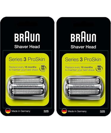 BRAUN 32S Series 3 Shaver Foil & Cutter Head Replacement Cassette - 2 Count | Premium Shaving Accessories Shipping Worldwide - Buy Online on GoSupps.com