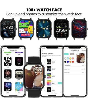 1.7'' Phone Smart Watch with AI Control for Answering Calls - Android & iPhone Compatible Fitness Watch with Heart Rate/Sleep Monitor - Full Touch Smartwatch for Men and Women - Black - Buy Online on GoSupps.com