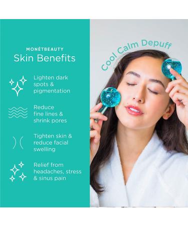 Monأ©tBeauty Ice Globes - Freezer Safe Facial Tools for Skin Tightening, Puffiness Reduction & Enhanced Circulation (Blue) - Buy Online on GoSupps.com