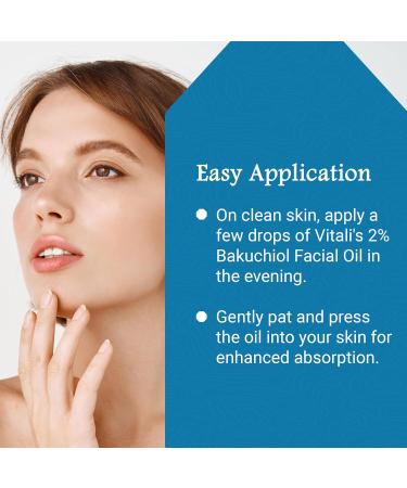 Vitali Premium Bakuchiol Facial Oil - Natural Retinol Alternative for Age & Wrinkle Reduction Soothes Skin - 1 fl. oz - Buy Online on GoSupps.com