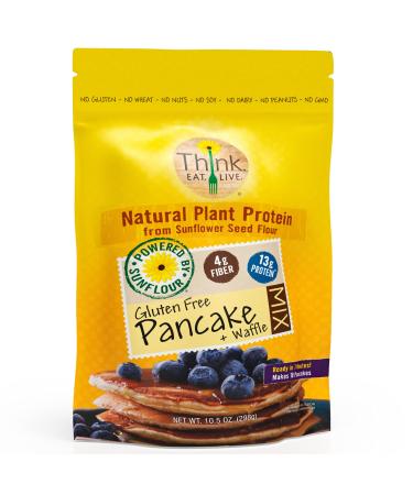 Think Eat Live Pancake & Waffle Mix made from Sunflower Seed Flour - Gluten Free Low Carb High Protein & Fiber Nut & Allergen Free Diabetic & Vegan Friendly Breakfast Packed with Vitamins (10.5 oz) 10.5 Ounce (Pack of 1)