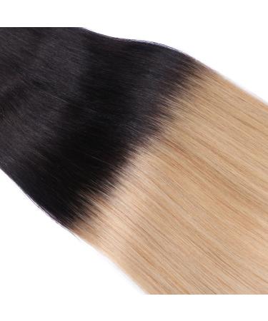 Premium Tape-In Hair Extensions - #1B/24 Ombre - 40cm - 100% Remy Real Hair - Tress by Novon Hair Extensions - Buy Online on GoSupps.com