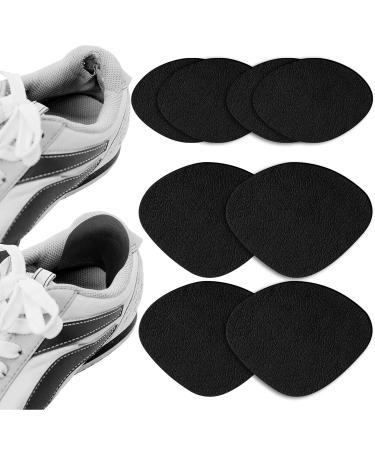 Shoe Heel Repair, 4 Pairs Self-Adhesive Inside Shoe Patches for Holes, Shoe Hole Repair Patch Kit for Sneaker, Leather Shoes, High Heels (Black)