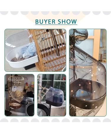 Bonaweite Caged Bird Bath Tub for Small Birds - Parakeet, Canary, Budgerigar, Cockatiel - White Birdcage Accessory - Buy Online on GoSupps.com