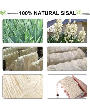 2 Pack Sisal Soap Bags - Exfoliating & Foaming Soap Pouches for Bathroom Massage | 9x14 cm - Buy Online on GoSupps.com