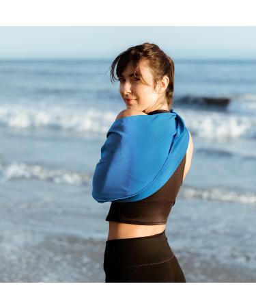 Hero Cooling Towel (2-Pack) for Travel, Hiking, Sports, Yoga - Ultra Soft Microfiber 40x12 - Pink/Blue - Buy Online on GoSupps.com