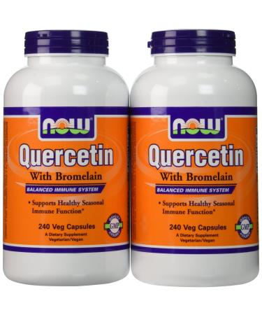 Now Foods Quercetin with Bromelain, 240 Vegetable Capsule (2 Pack)