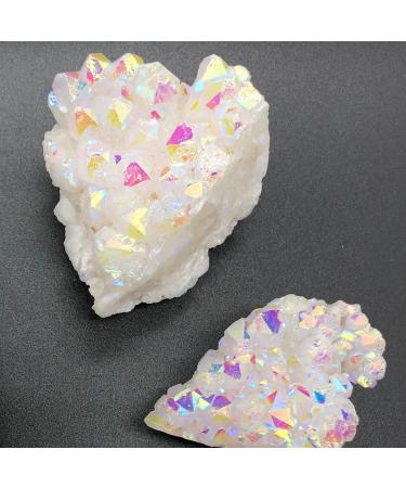 Natural Magic Natural Angel Aura Crystal Cluster Electroplating Titanium Quartz Cluster Stone Crystals Specimen 30-50g ZJGIDTEM (Size : 1pcs) - Buy Online on GoSupps.com