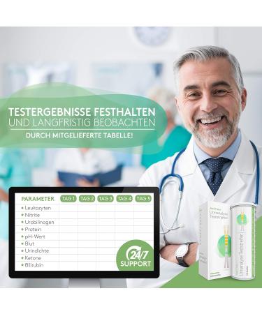 Buy 100x Medivinius Urine Analysis Test Strips - 10 Parameters for Accurate Urine Testing | Leukocytes Nitrite Protein & More - Buy Online on GoSupps.com
