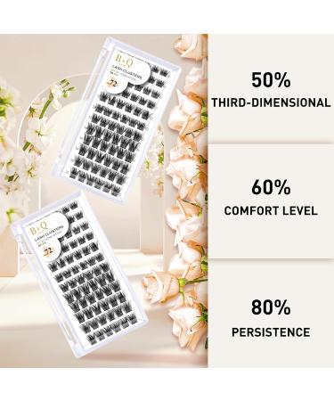 Cluster Lashes B09 D Curl 16mm - 72 Pcs | Natural DIY Eyelash Extensions | Soft Fluffy Individual Clusters | B&Q Lash Clusters - Buy Online on GoSupps.com