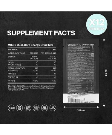  STYRKR STYRKR Endurance Atheletes Approved 90g Carbohydrate Advanced Dual Carb Formula - 12 Packets - Cycling & Running Energy Powder - Buy Online on GoSupps.com