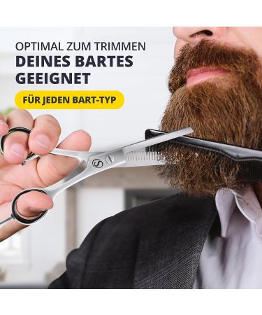 Blacksmith Hair Scissors - Professional Hairdresser Scissors for Men & Women | Sharp & Precise Cuts | Includes Case | Effilting Silver Scissors - Buy Online on GoSupps.com