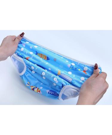 Mixidone Reusable Swimming Diaper for Toddlers | Adjustable Washing Swimming Trousers with Cute Wal Fish & Penguin Design | Perfect for Ages 0-3 - Buy Online on GoSupps.com