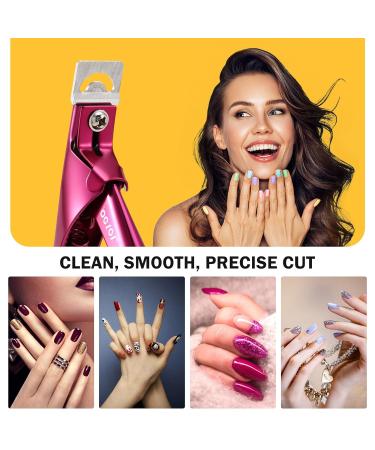 BEZOX Sharp Blade Acrylic Nail Clipper - Professional Precision Cutters for False Nails | Rose Red - Buy Online on GoSupps.com