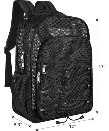Heavy Duty Mesh Backpacks for Adults  Mesh School Bags for Boys and Girls  See Through School Bags with Adjustable Straps  Mesh Bags for Swimming  Fitness  Sports  Carry Portable Oxygen Concentrators Black - Buy Online on GoSupps.com