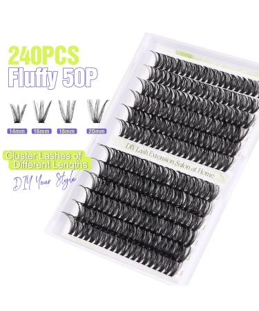 ALICE DIY Lash Clusters - 240PCS Natural 40D D Curl Eyelash Extensions | Faux Mink Individual Lashes (14-20mm - Buy Online on GoSupps.com