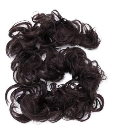CAISHA XXL Hairpiece Scrunchy Updo Bridal Hairstyle Voluminous Curly Messy Bun Brown Chocolate HW5 brown chocolate #4 HW5