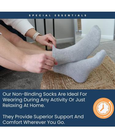 Special Essentials Men's Diabetic Ankle Socks 12-Pack - X-Large Black/Grey/White - Buy Online on GoSupps.com