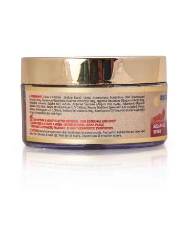 ROOTS AND HERBS Indian Rose & Red Sandalwood Sugar Face Scrub - Organic Exfoliator for Glowing Skin Collagen Boosting & Gentle Exfoliation for Women & Men - Buy Online on GoSupps.com