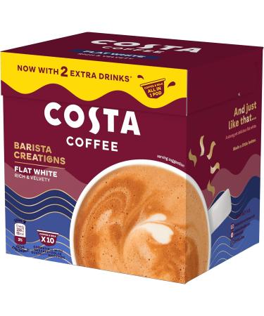 COSTA COFFEE FLAT WHITE PODS 4 PACKS (FLAT WHITE 10 CAPSULES) - Buy Online on GoSupps.com
