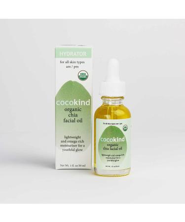 Cocokind Organic Chia Facial Oil with Chamomile - 1 Fl Oz | Natural Hydration & Glow - Buy Online on GoSupps.com