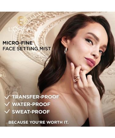 L'Oreal Paris Infallible 3-second Setting Spray Long-Lasting Fixing Spray for Face lightweight micro mist non-sticky transfer proof sets makeup for up to 36 Hour 75ml - Buy Online on GoSupps.com