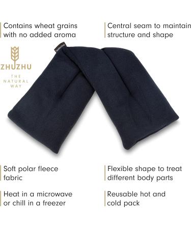 Zhu-Zhu Unscented Body Wrap - Microwavable Wheat Bag - Navy Fleece Heat Therapy Hot Pack - Microwave Heated Soothing Wheat Bags - Buy Online on GoSupps.com