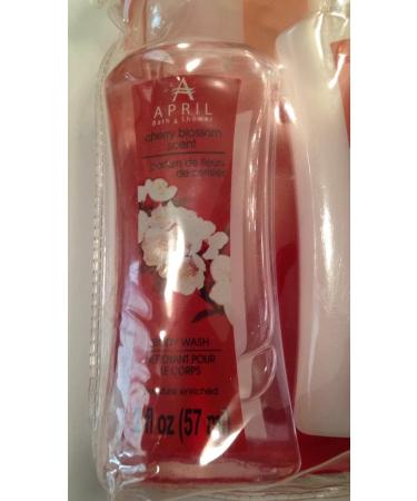 April Bath & Shower Cherry Blossom Scent Body Wash Lotion & Shampoo Set - 2 Fl Oz - Nourishing International Shipping Available - Buy Online on GoSupps.com