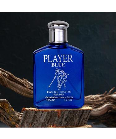 NovoGlow Player Blue for Men - 4.2 Fl Oz Eau De Parfum Spray for Men - Long-Lasting Citrusy Herbal & Woody Fragrances Smell Fresh All Day Long Gift for Men on All Occasions - Buy Online on GoSupps.com