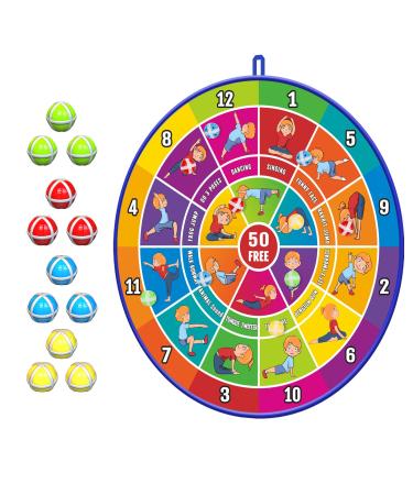 BooTaa 29" Large Dart Board for Kids, Kids Dart Board with Sticky Balls, Boys Toys, Indoor/Sport Outdoor Fun Party Play Game Toys, Birthday Gifts for 3 4 5 6 7 8 9 10 11 12 Year Old Boys Girls 29 Inches Dart Board Set