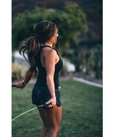 EliteSRS Fit Plus Pro Freestyle PVC Jump Rope for Tricks - 8ft Unbreakable Handles - Non-Slip Grip Tape - Silver/White - Buy Online on GoSupps.com