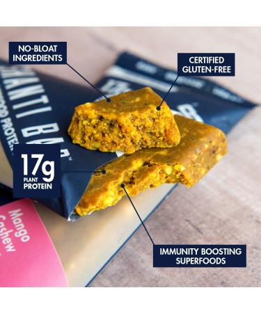 SHANTI BALANCE Mango Cashew Turmeric Bars - 17G Plant Protein, Organic, Gluten-Free, Superfood | 12 Count for Immunity & Performance - Buy Online on GoSupps.com