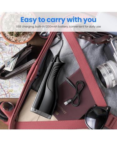 Apician Oral Shower - Wireless Electric Water Flosser with 3 Nozzles & 4 Modes | IPX7 Waterproof Tooth Cleaner | 310ml Water Tank - Black WT288 - Buy Online on GoSupps.com