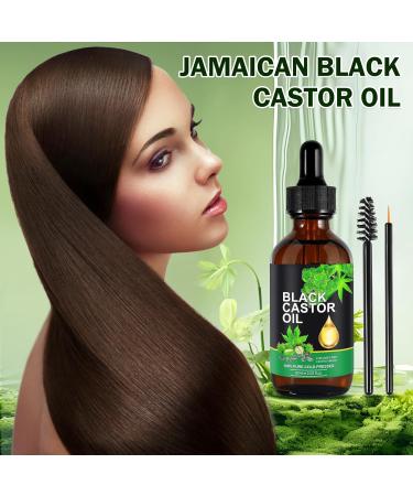 Organic Jamaican Black Castor Oil - Cold Pressed Unrefined for Hair Growth Face & Eyelashes | 60ml Glass Bottle - Buy Online on GoSupps.com