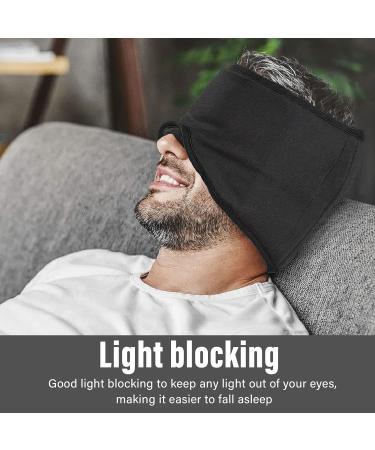 Adjustable Blackout Sleeping Mask - Full Coverage Eye Mask for Comfortable and Breathable Sleep - Black - Buy Online on GoSupps.com