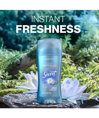 Secret Fresh Antiperspirant and Deodorant for Women 48hr Freshness Sweat & Odor Protection PH Balancing Minerals Invisible Solid Waterlily Scent 2.6 oz (Pack of 3) Waterlily 2.6 Ounce (Pack of 3) - Buy Online on GoSupps.com