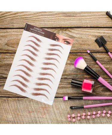 TOPBATHY Autocollants pour Sourcils Waterproof 12 Feuilles Marron Effet 6D Simulation Maquillage Transfert Sourcils R sistants L'Eau pour Entretien et D finition - Buy Online on GoSupps.com