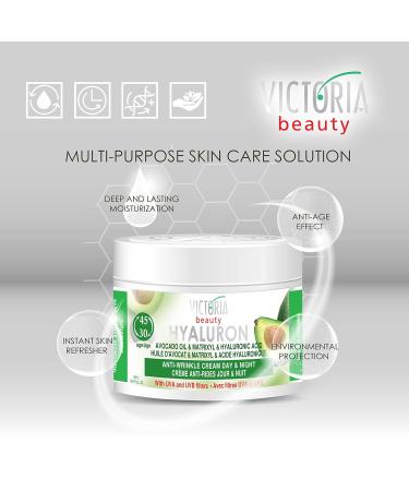 Hyaluron Anti-Wrinkle Cream with Avocado Oil for Mature Skin (30+) - Intensive Day & Night Cream with UV Protection - Buy Online on GoSupps.com
