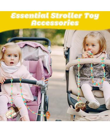 Buy BPA-Free Baby Toy Accessories: Pacifier Chain & Cup Holder Straps (4 Pack) - Ideal for Strollers High Chairs & Car Seats - Buy Online on GoSupps.com