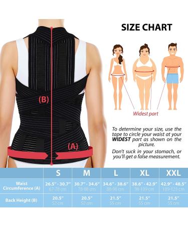 ORTONYX Full Back Support Brace - Pain Relief for Upper and Lower Back, Kyphosis, Posture Correction - Removable Pad - XL Black - Buy Online on GoSupps.com