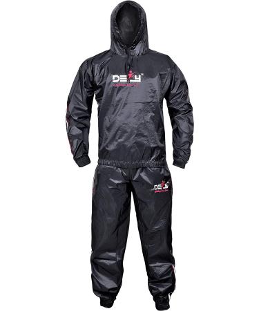 DEFY Heavy Duty Sweat Sauna Suit with Hood X-Large - Anti-Rip for Fitness Workout - Buy Online on GoSupps.com