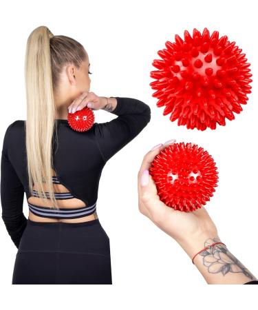 Buy SPRINGOS Hedgehog Ball Massage Ball with Knobs - 8.5 cm Hard Red for Relieving Muscle Tension | International Shipping Available - Buy Online on GoSupps.com