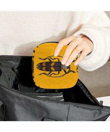 Women's Napkin Storage Bag - Insect Print Menstrual Cup & Portable Storage for Periods - Stylish & Functional - Buy Online on GoSupps.com